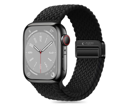 Pasek i akcesoria do zegarków TECH-PROTECT Nylonmag do Apple Watch 44/45/46/49 mm Black 5906302312764
